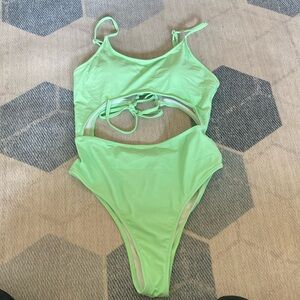 SOLD LOCALLY// Lime Green Swimsuit//Size M